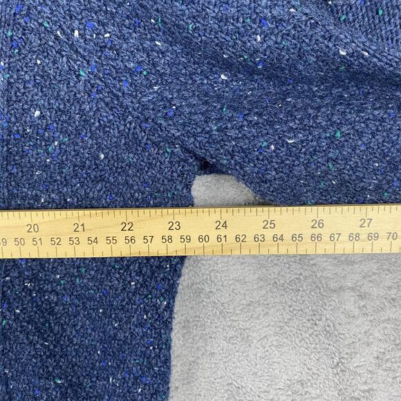 Duluth Trading Sweater Mens XL Blue Wool Alpaca Cable Knit Donegal Crewneck - Picture 13 of 16